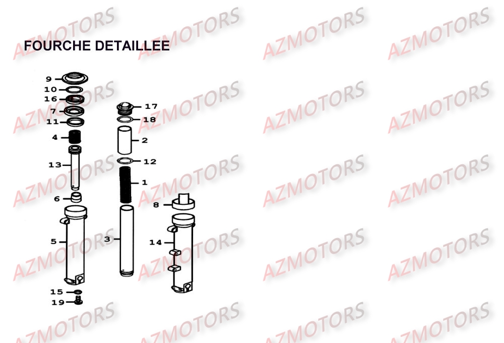 FOURCHE [DETAIL] KYMCO XCITING 500 II